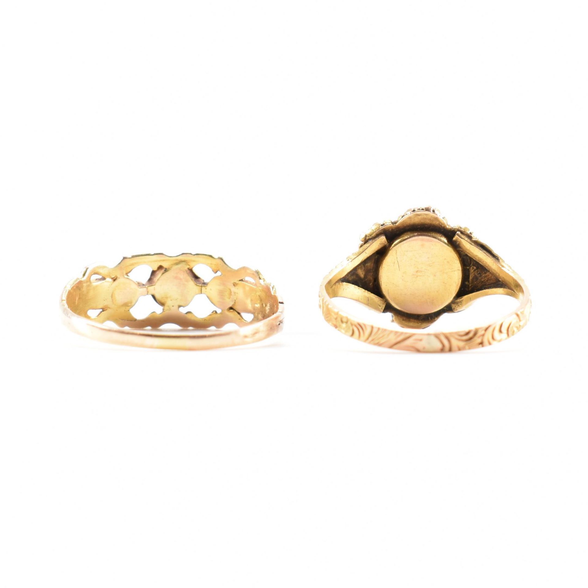 TWO 19TH CENTURY GOLD & GEM SET RINGS - Image 3 of 8