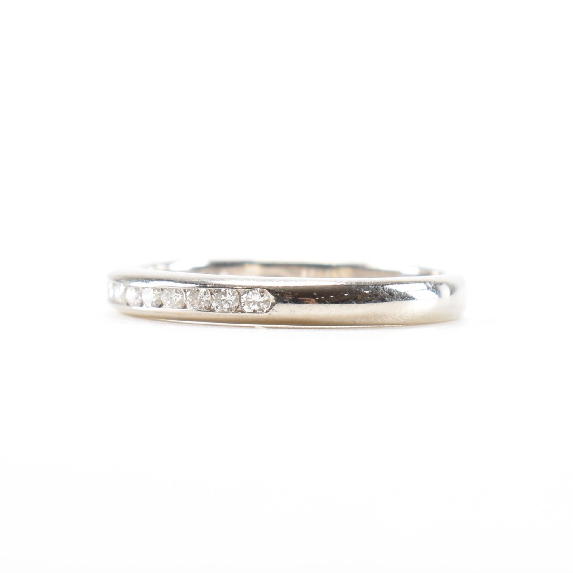 HALLMARKED 950 PLATINUM & DIAMOND HALF ETERNITY RING - Image 2 of 10