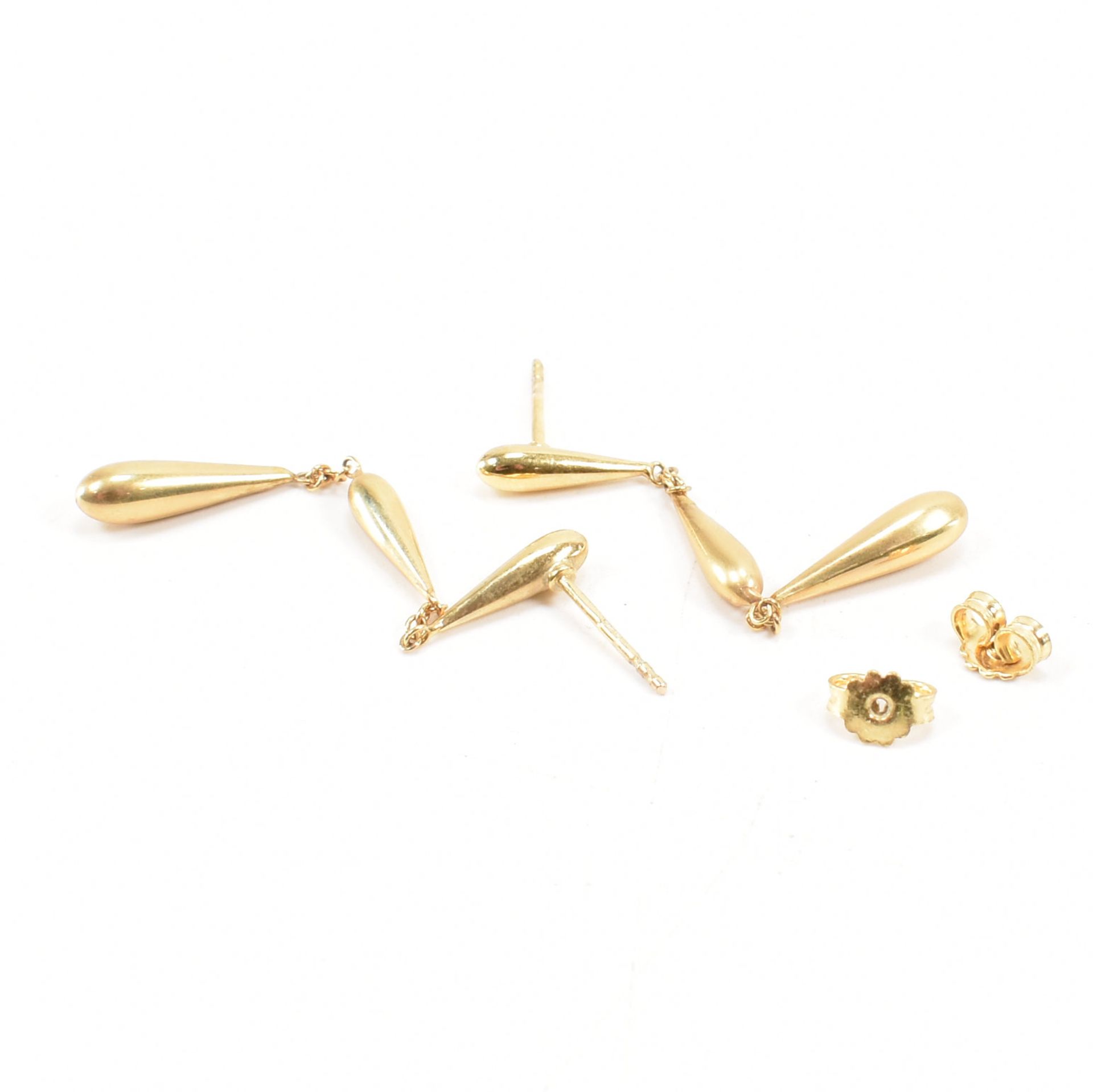 HALLMARKED 9CT GOLD NECKLACE & EARRING SUITE - Image 5 of 5