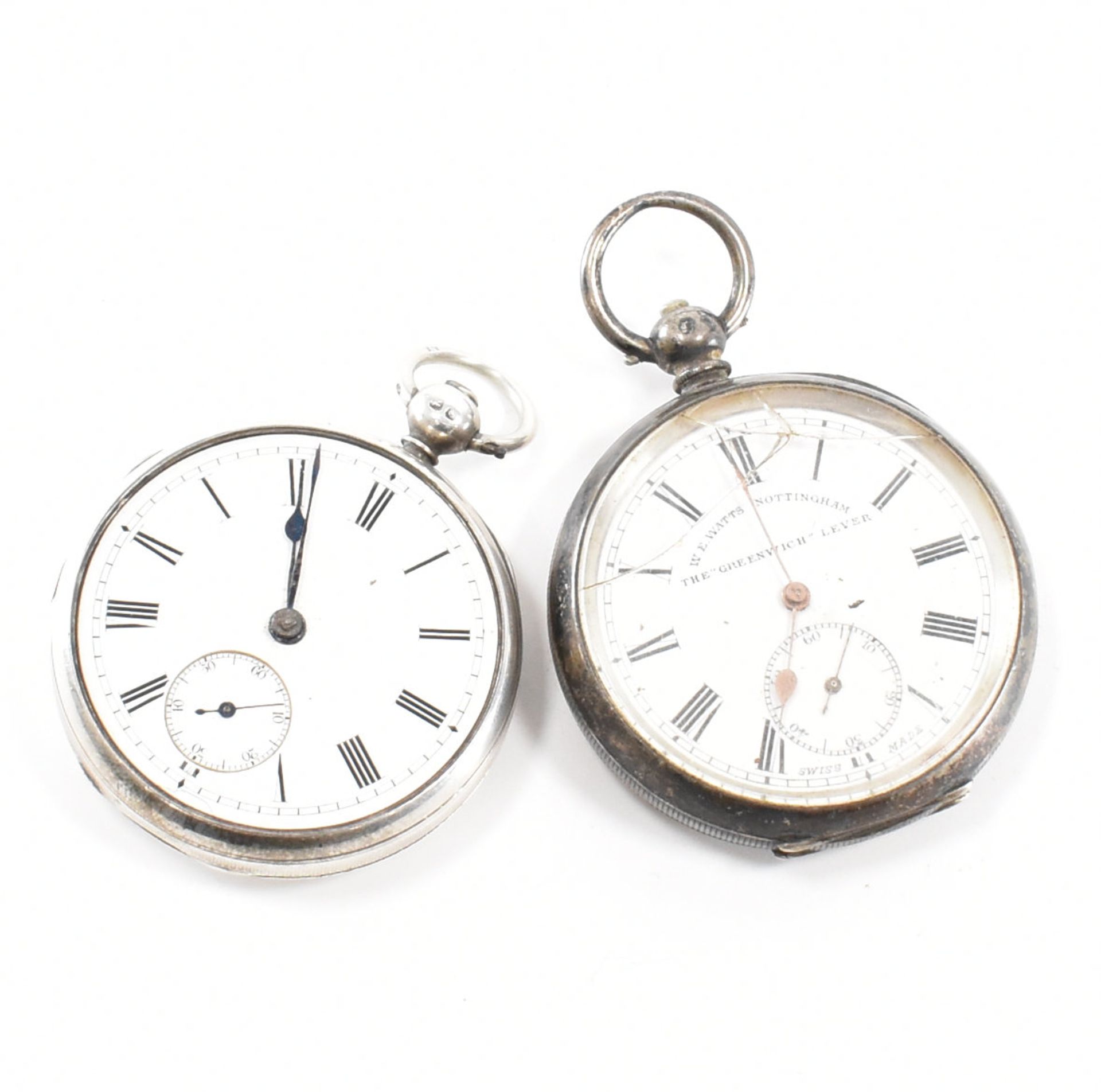 TWO HALLMARKED SILVER POCKET WATCHES