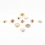 COLLECTION OF COSTUME JEWELLERY RINGS