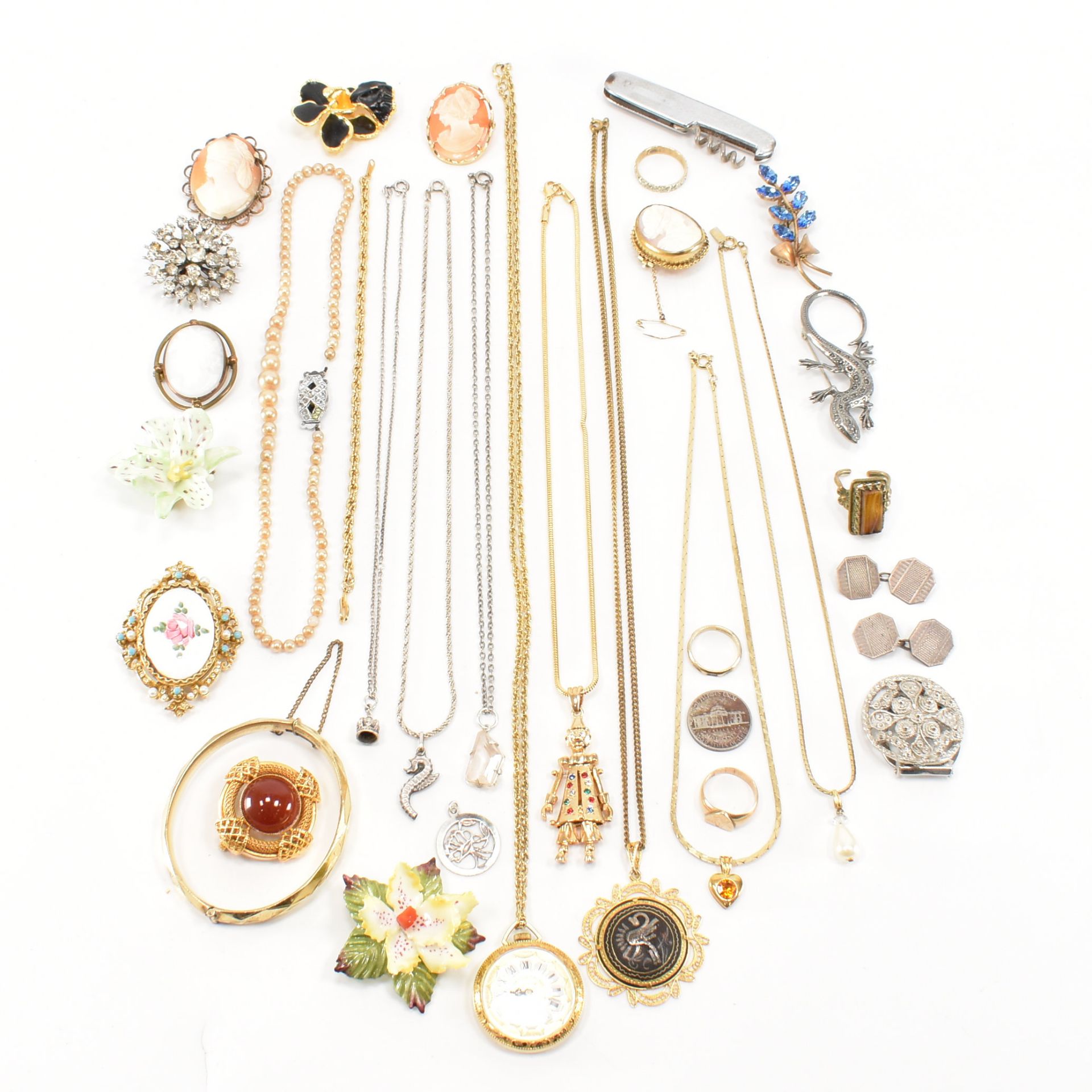 COLLECTION OF ASSORTED ANTIQUE & VINTAGE JEWELLERY