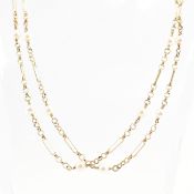 VINTAGE 9CT GOLD & PEARL NECKLACE CHAIN