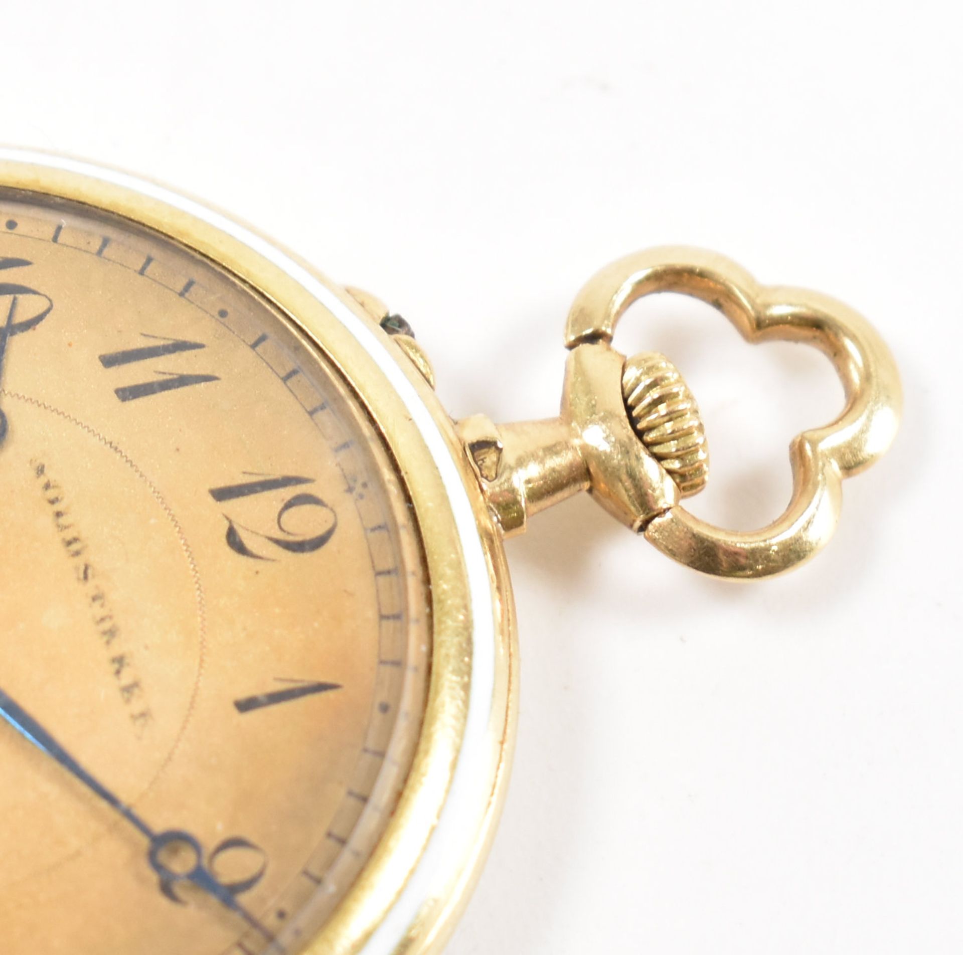 1920S FRENCH GOLD ENAMEL FOB WATCH - Image 6 of 6