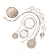 COLLECTION OF COIN SET JEWELLERY