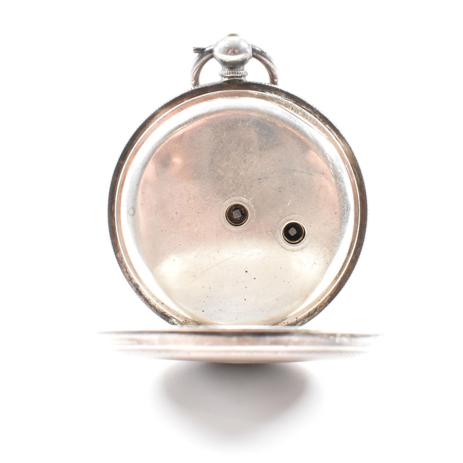 ANTIQUE SWISS SILVER FULL HUNTER POCKET WATCH - Image 5 of 8