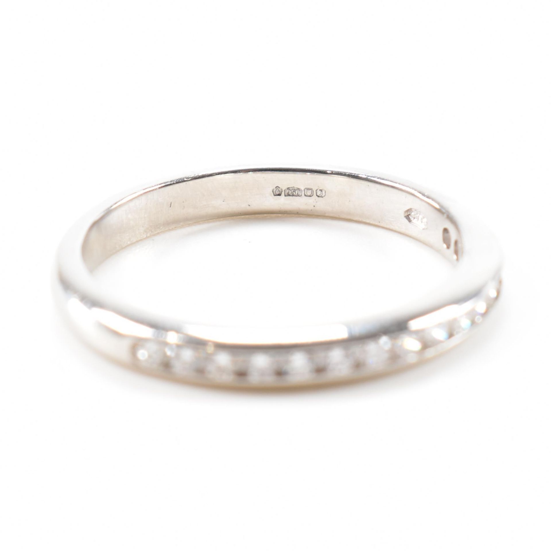 HALLMARKED 950 PLATINUM & DIAMOND HALF ETERNITY RING - Image 7 of 10