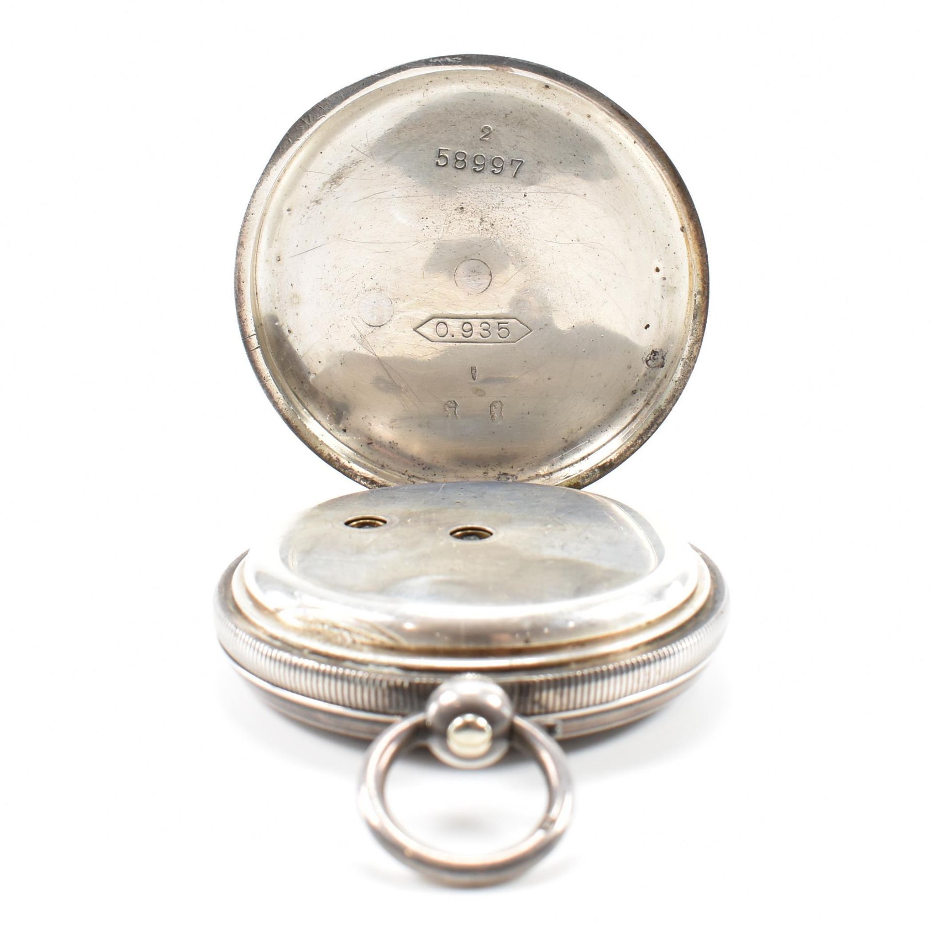 ANTIQUE SWISS SILVER FULL HUNTER POCKET WATCH - Image 6 of 8