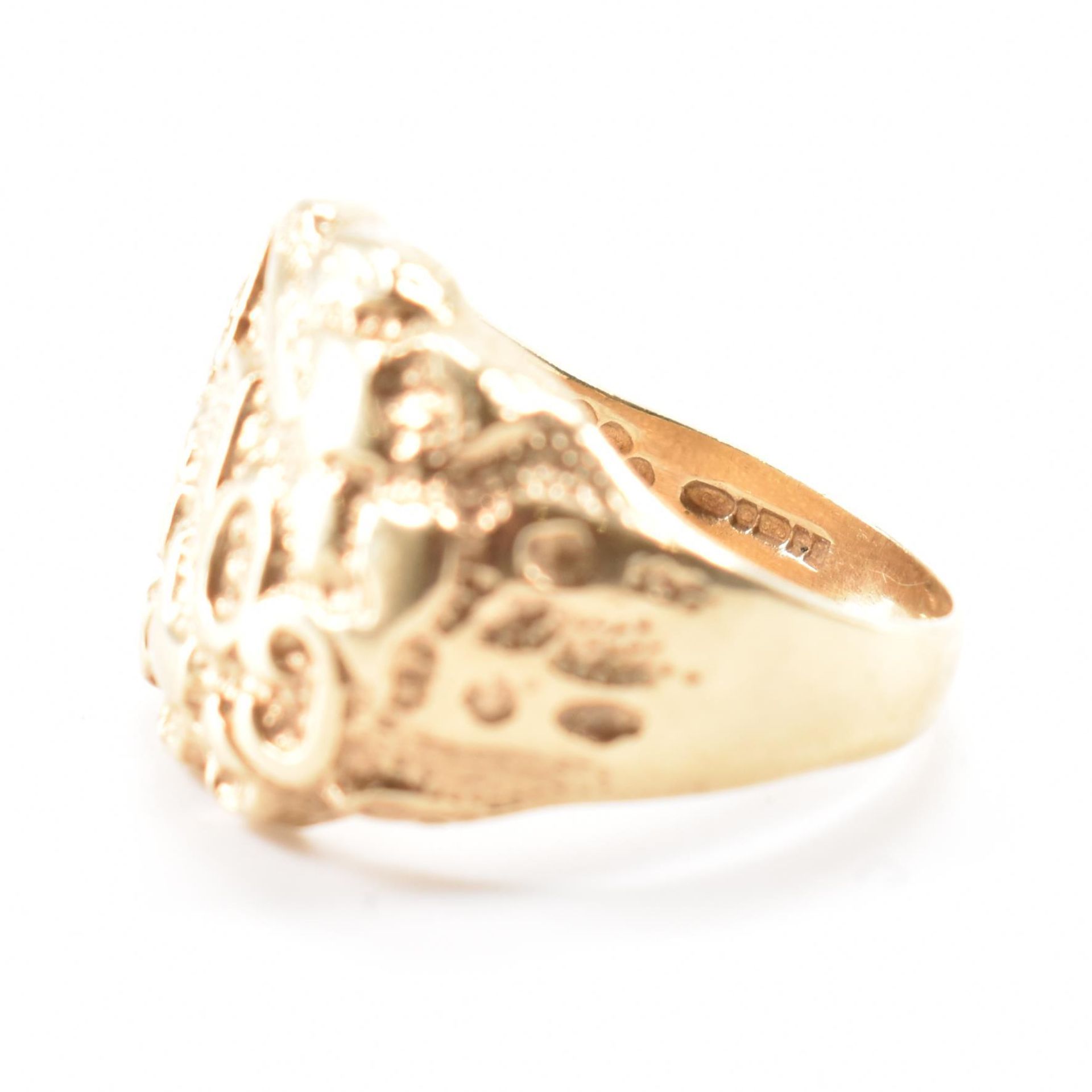 HALLMARKED 9CT GOLD NUGGET RING - Image 7 of 9