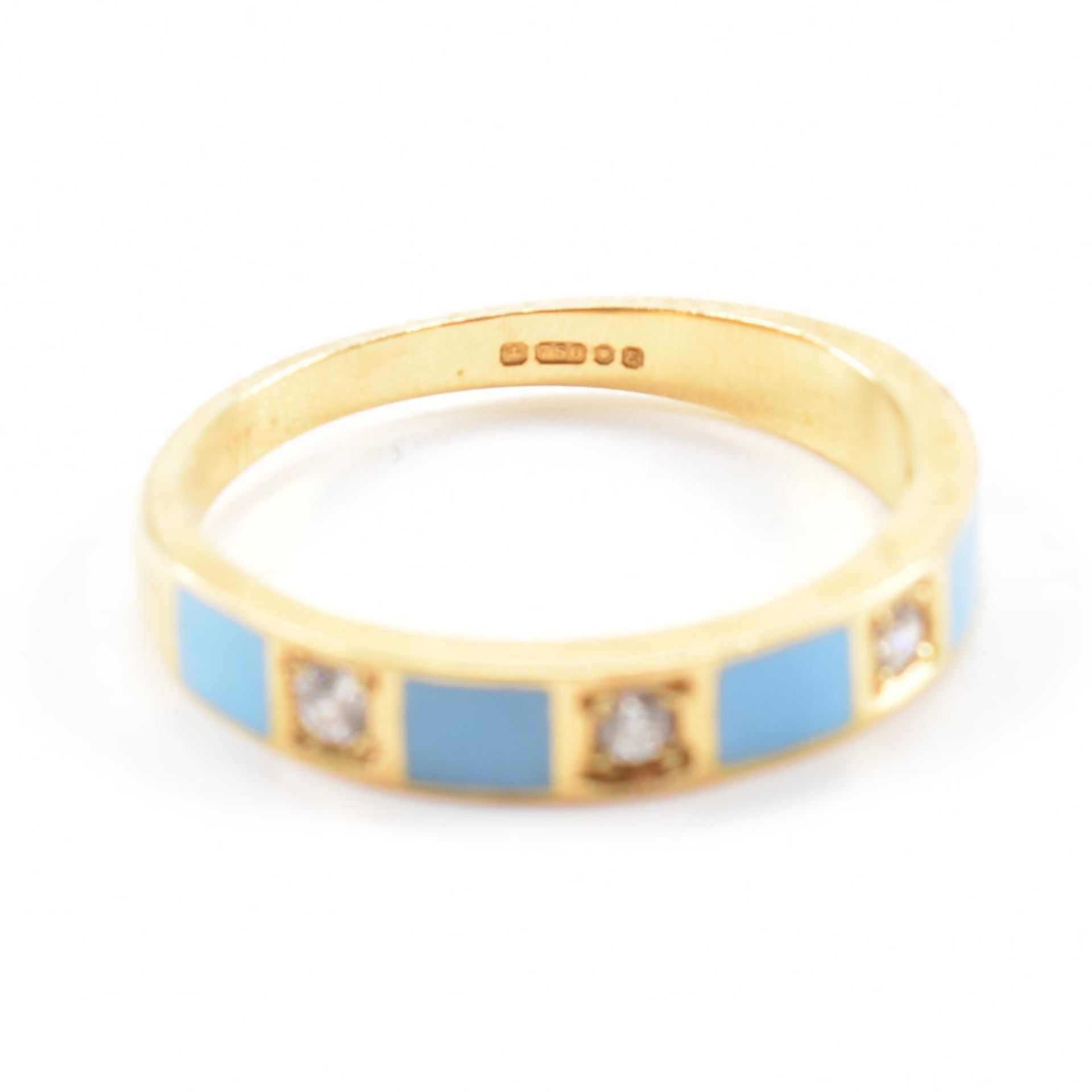 HALLMARKED 18CT GOLD & ENAMEL RING - Bild 7 aus 9