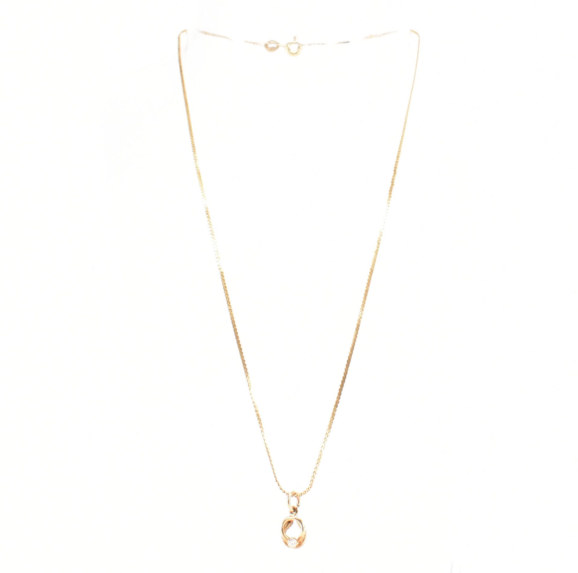 HALLMARKED 9CT GOLD & DIAMOND PENDANT NECKLACE - Image 4 of 8