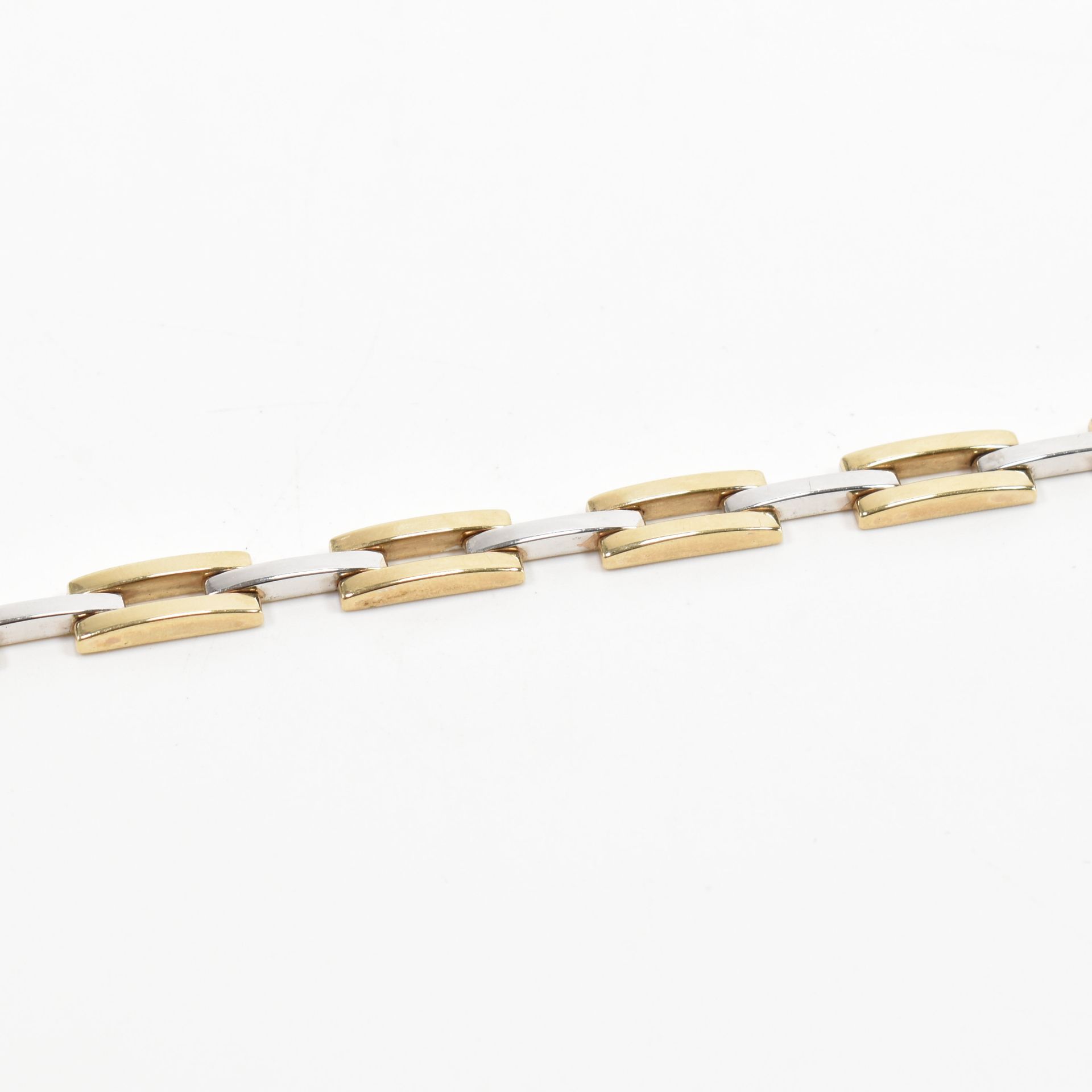 HALLMARKED 9CT GOLD BI COLOUR CHAIN BRACELET