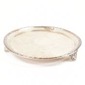 VICTORIAN HALLMARKED ELKINGTON & CO SILVER FOOTED TRAY