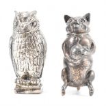 SILVER OWL VESTA CASE & SILVER PIG VESTA CASE