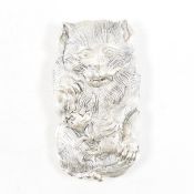 SILVER PLATED CAT & MOUSE VESTA CASE