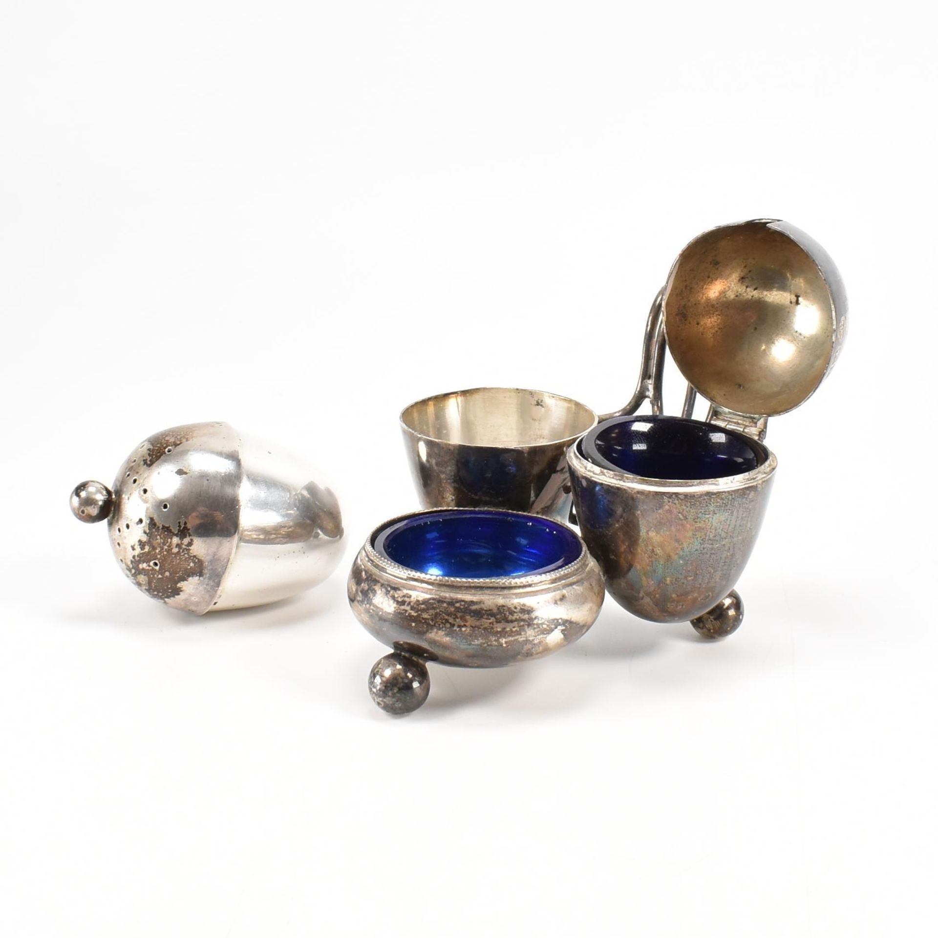 EDWARDIAN CRUET SET & SILVER PLATED ANTIKO 100 ITEMS - Image 2 of 5