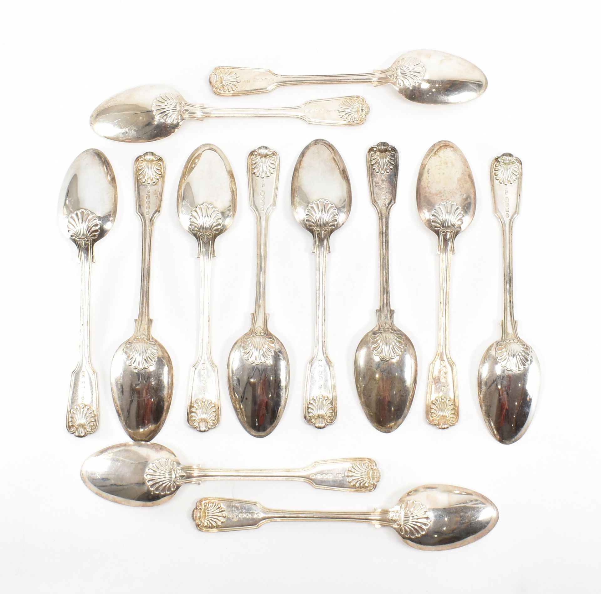 WILLIAM IV ANTIQUE SILVER HALLMARKED CUTLERY SET - Image 5 of 20