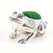 STERLING SILVER FROG PIN CUSHION