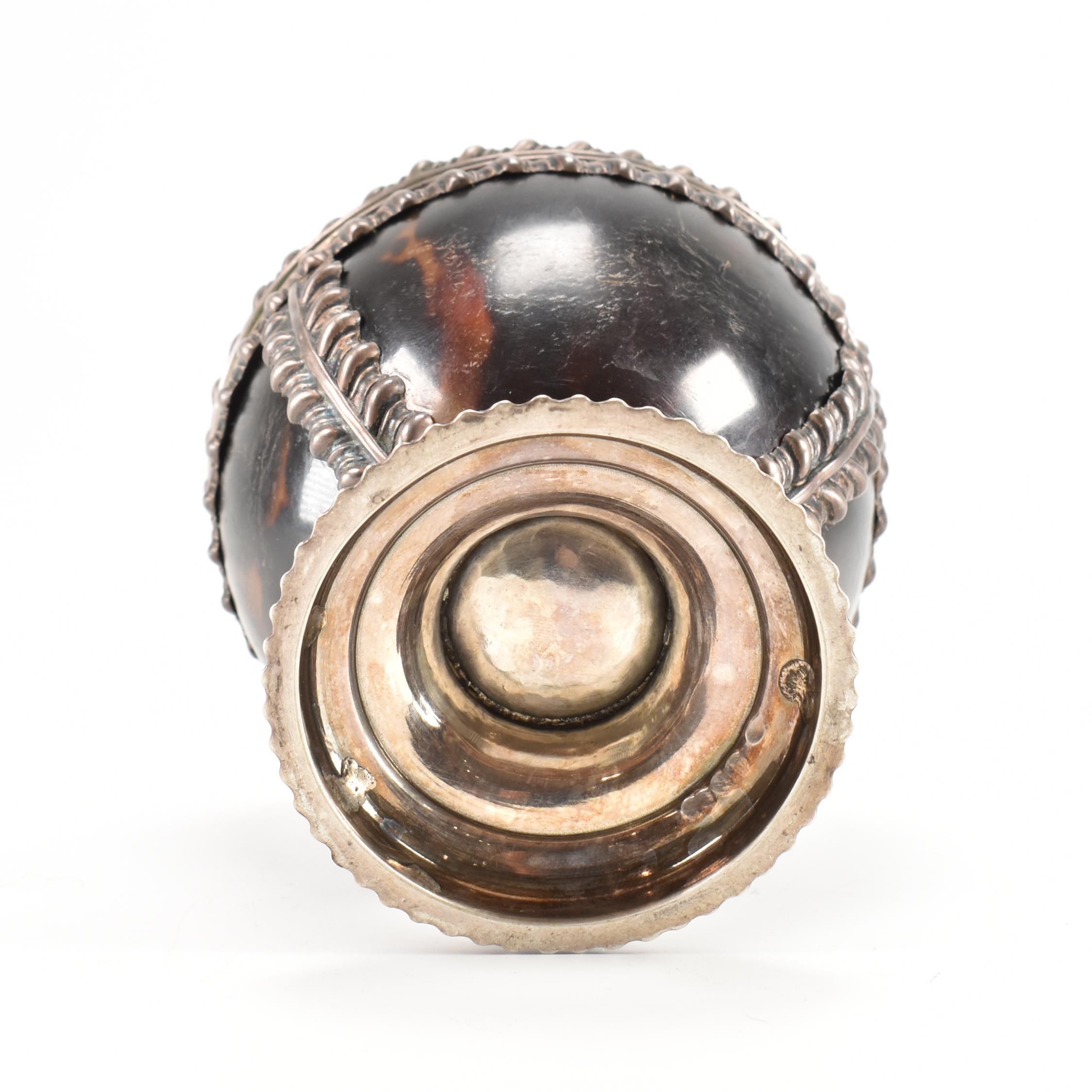 VICTORIAN TORTOISESHELL AND SILVER LIDDED POT - Image 5 of 8