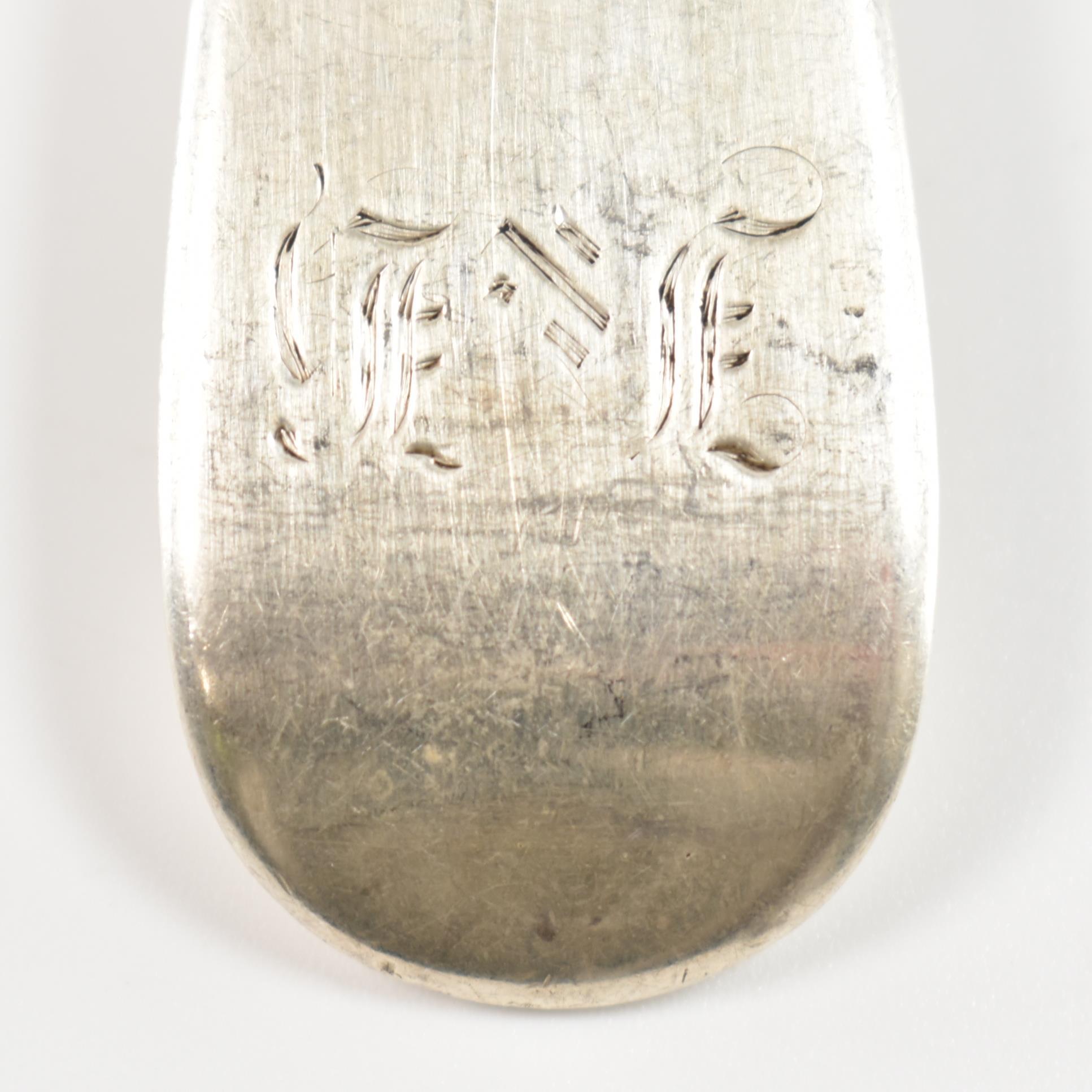 FOUR 19TH CENTURY SILVER SPOONS - Image 4 of 10