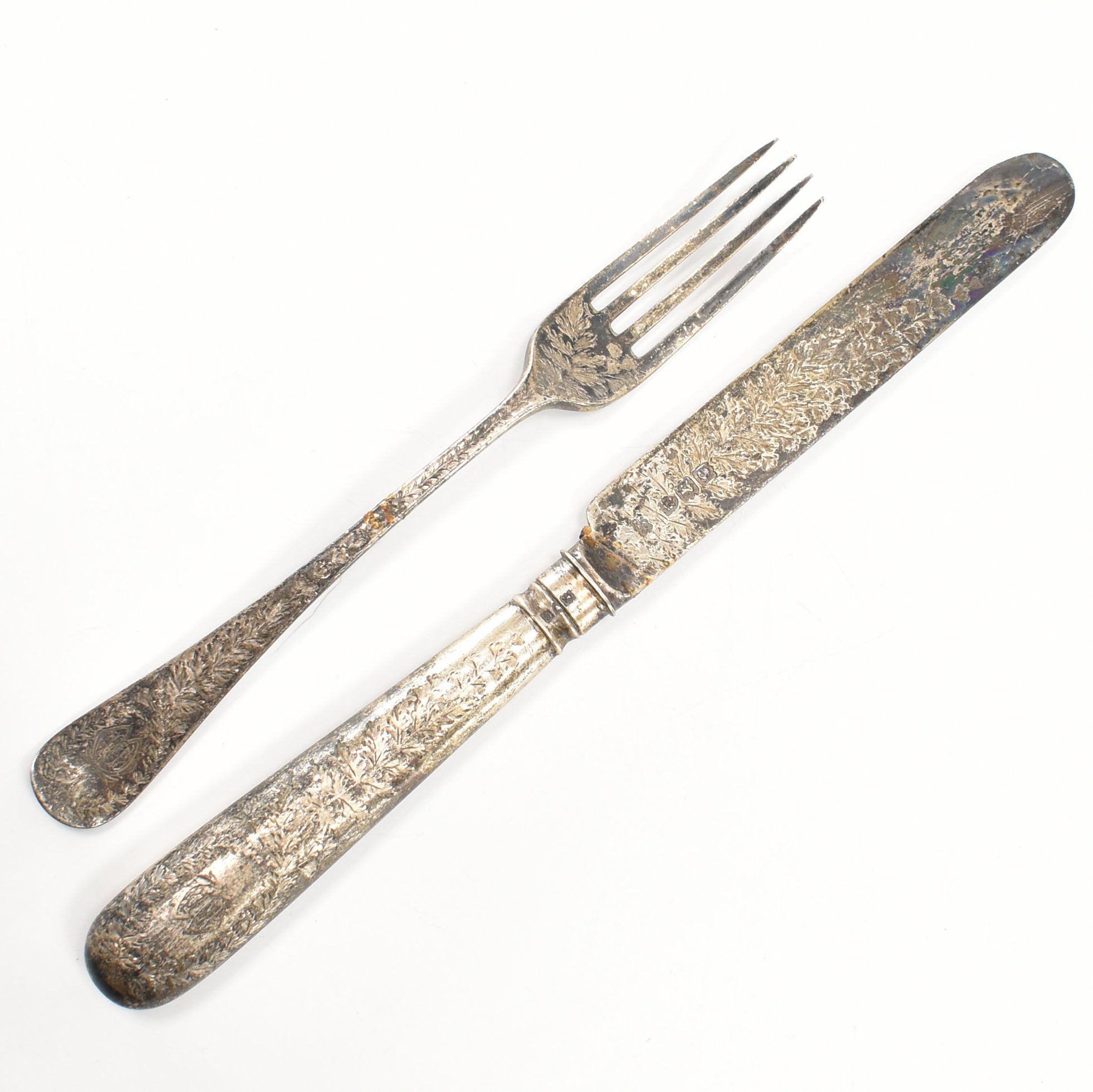 VICTORIAN HALLMARKED KNIFE & FORK SET