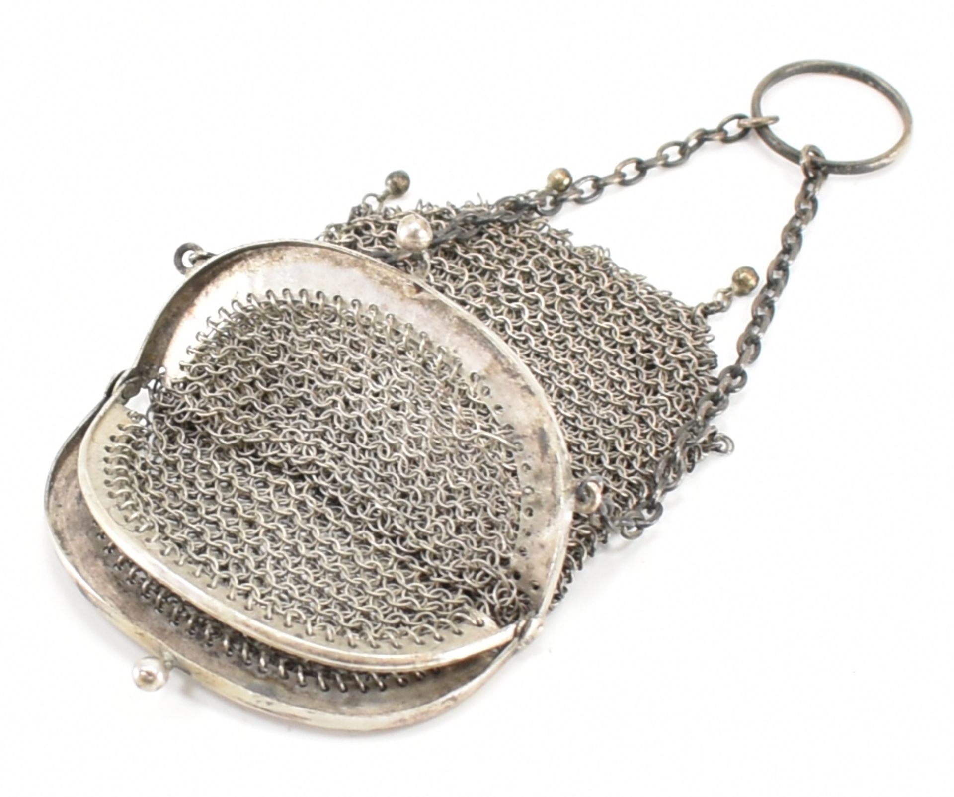 SILVER WHITE METAL CHAINMAIL PURSE - Image 4 of 4