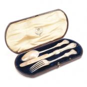 HALLMARKED CASED VICTORIAN CUTLERY SET 1850