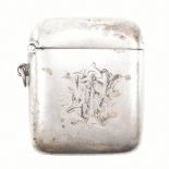 A VICTORIAN SILVER HALLMARKED VESTA CASE