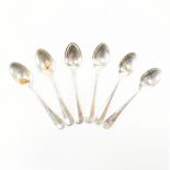 SET OF SIX SILVER HALLMARKED TEASPOONS