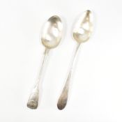 TWO JOSIAH WILLIAMS SILVER HALLMARKED SERVING SPOONS