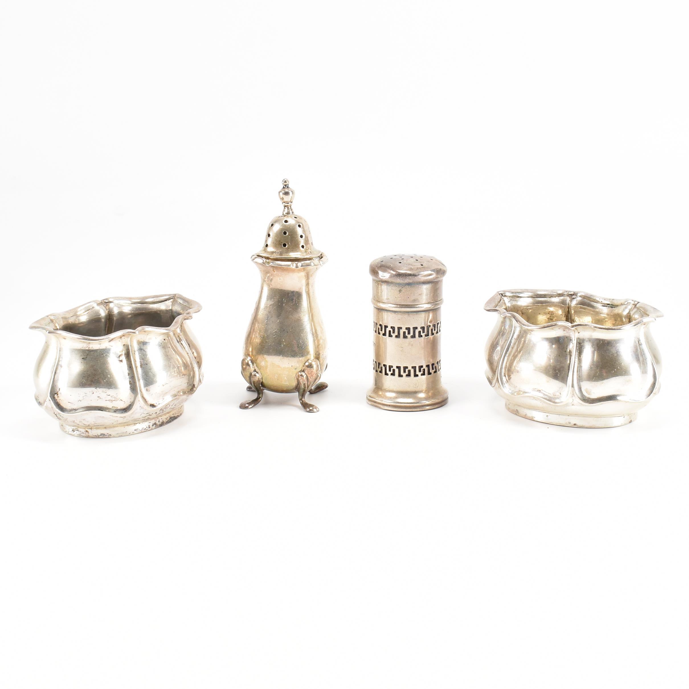 ASSORTMENT OF HALLMARKED SILVER CONDIMENTS - Image 2 of 6