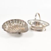 TWO HALLMARKED SILVER BON BON DISHES