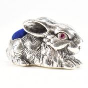 STERLING SILVER RABBIT PIN CUSHION