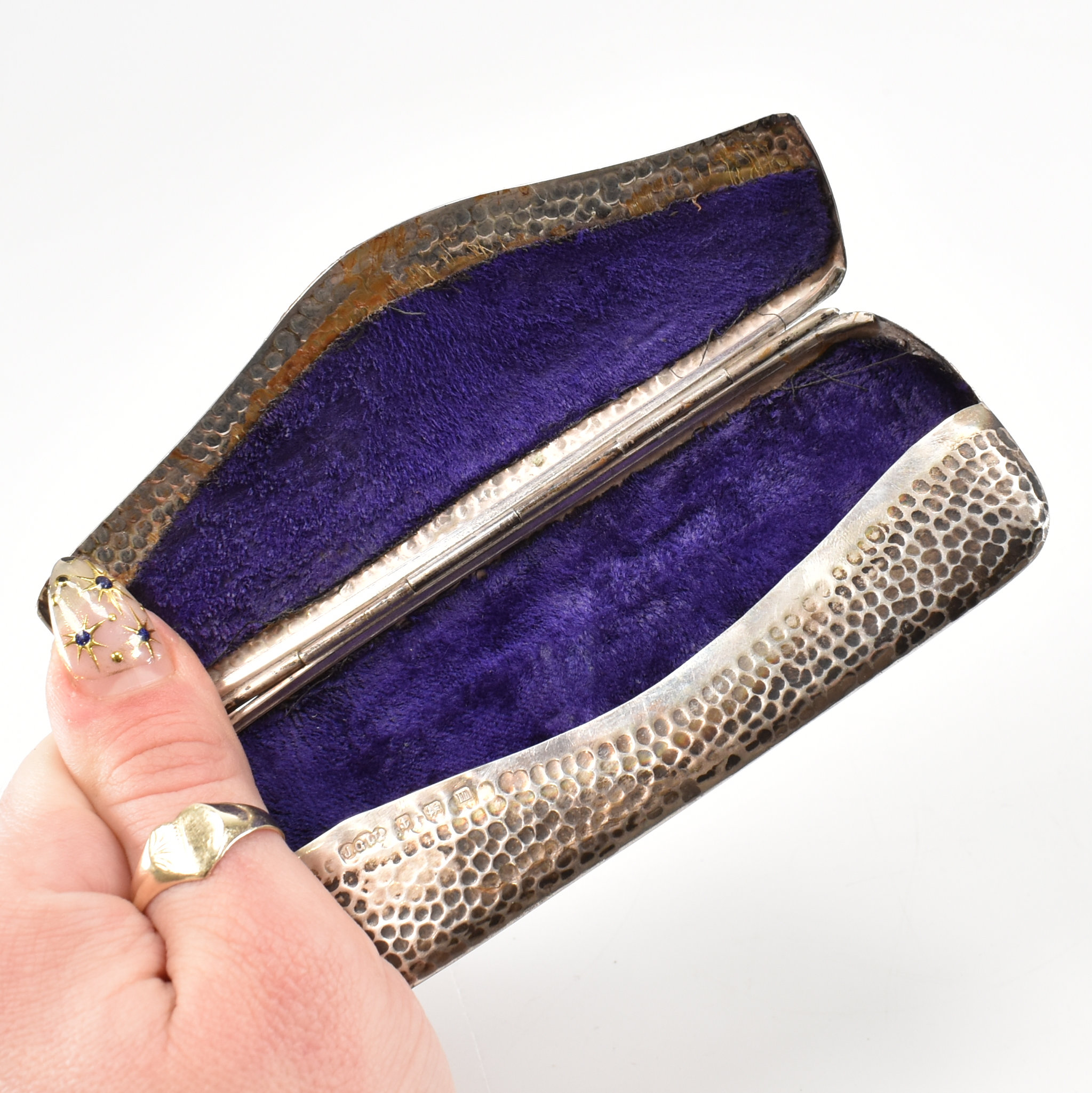 ARTS & CRAFTS SILVER HALLMARKED GLASSES CASE - Image 5 of 5