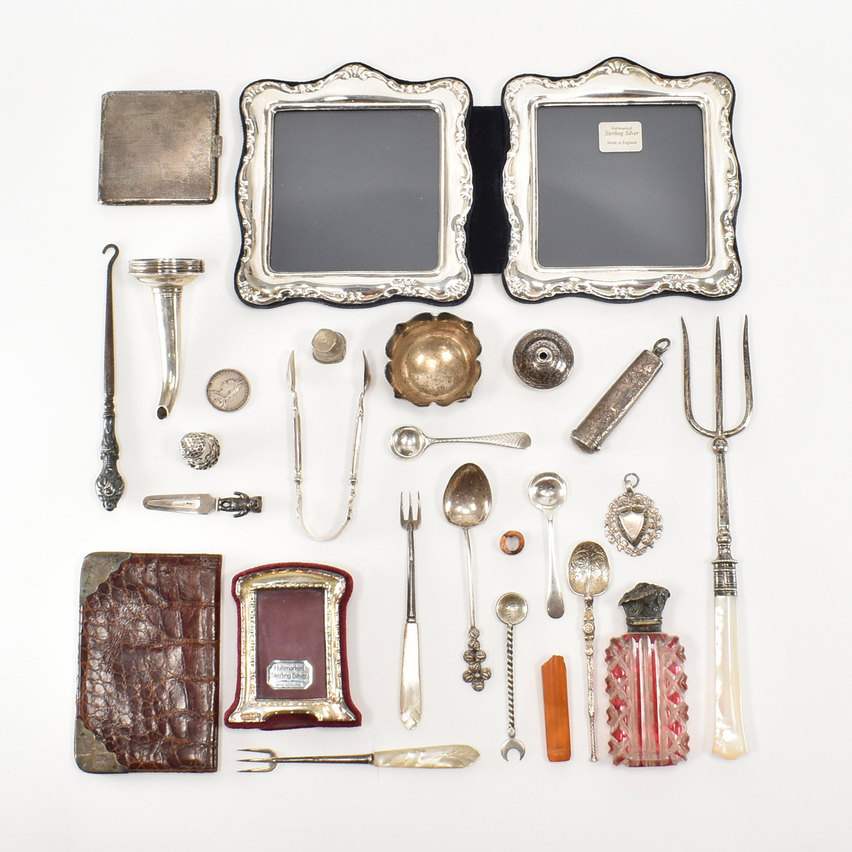 COLLECTION OF ASSORTED ANTIQUE & LATER SILVER