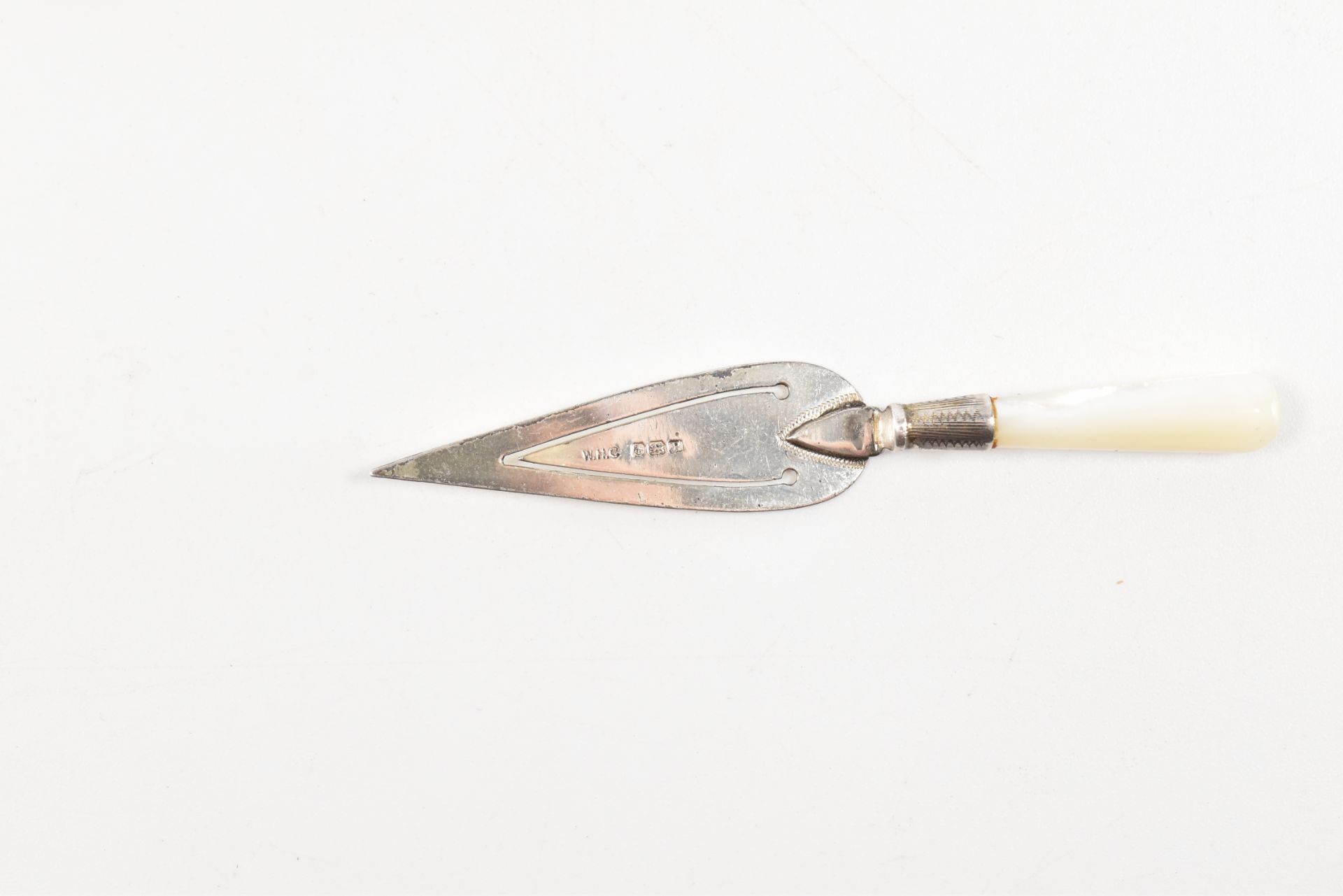 TWO SILVER MID CENTURY BOOKMARKS IN THE SHAPE OF A TROWEL - Image 3 of 4