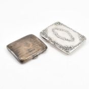 TWO HALLMARKED VICTORIAN & LATER SILVER CASES
