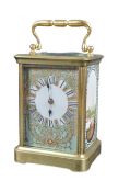 19TH CENTURY FRENCH HAND PAINTED CARRIAGE CLOCK