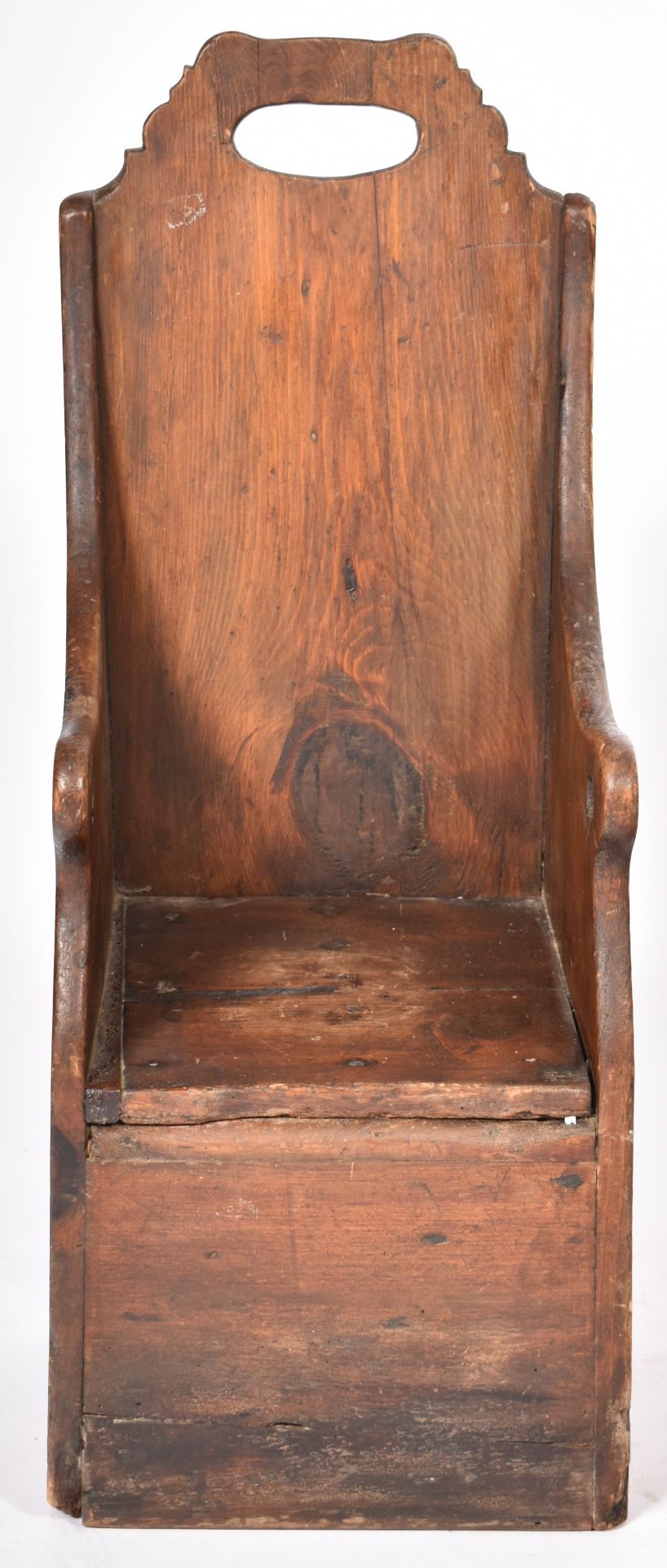 18TH CENTURY OAK AND STAINED PINE CHILDRENS CHAIR - Image 3 of 6