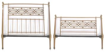 19TH CENTURY VICTORIAN ARCHITECTURAL BRASS BED