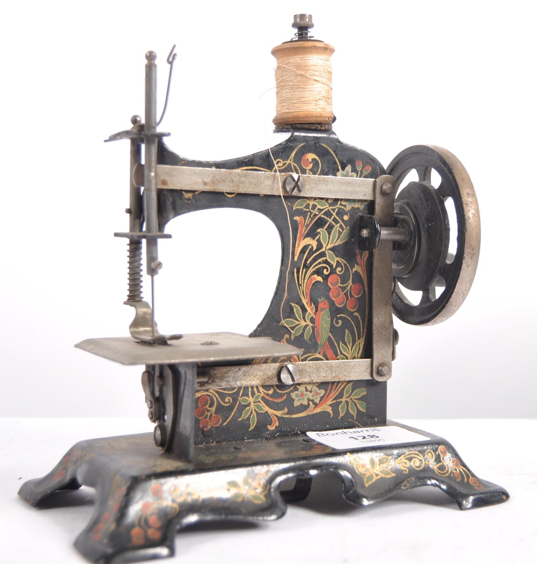 19TH CENTURY MINIATURE TIN SEWING MACHINE - Image 3 of 8