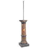 EARLY 20TH CENTURY FAUX MARBLE COLUMN STANDARD LAMP