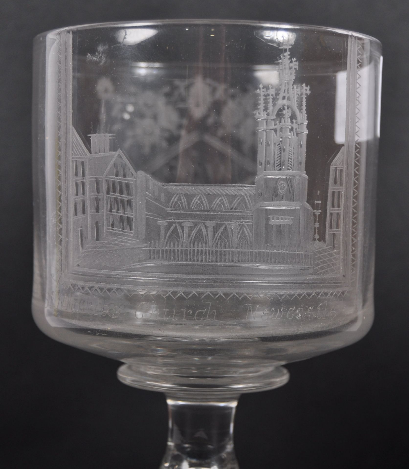 19TH CENTURY VICTORIAN NEWCASTLE CHURCH GOBLET - Image 2 of 7