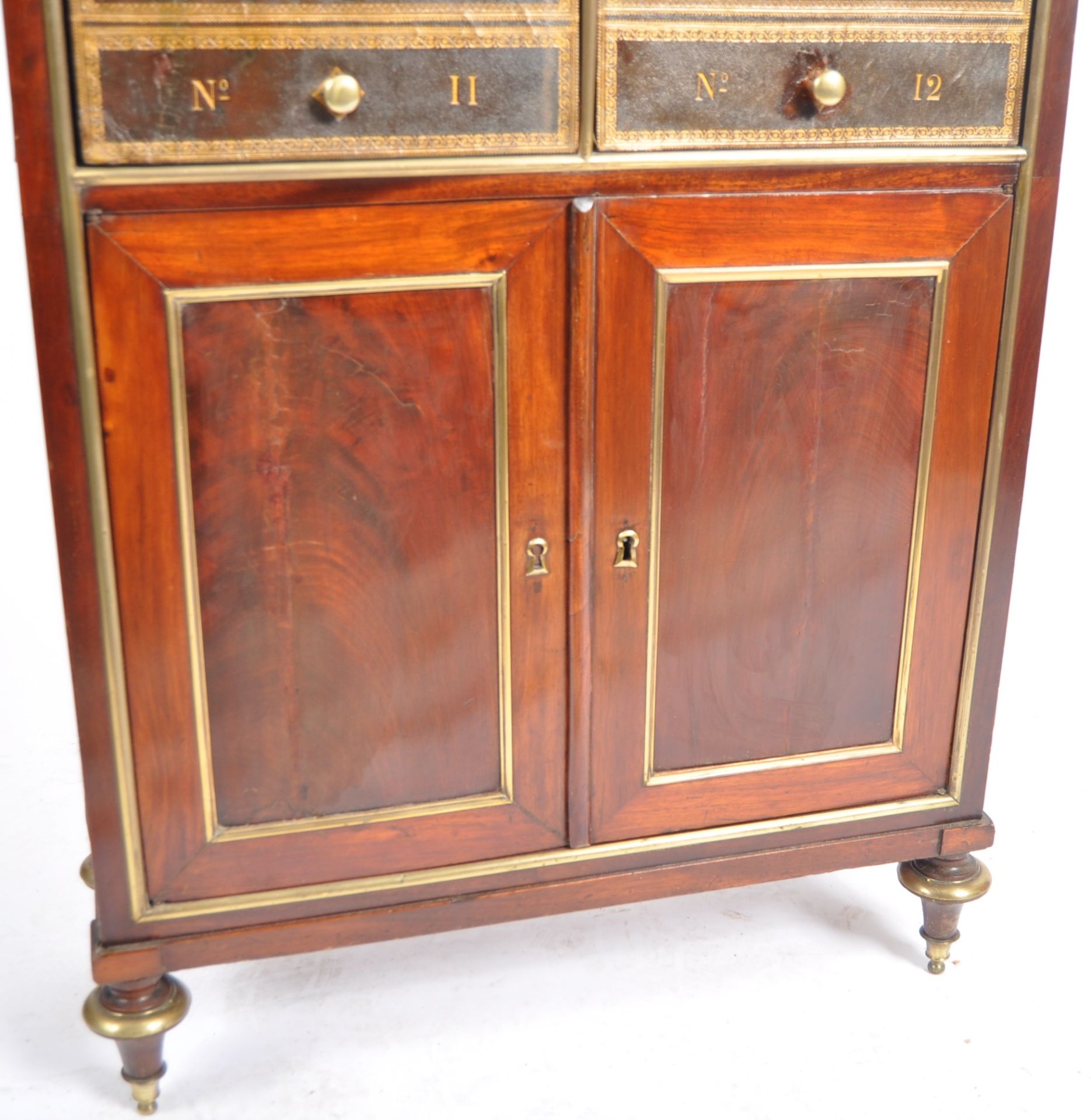 EARLY 20TH CENTURY FRENCH BARRISTERS LEATHER CABINET - Image 6 of 7