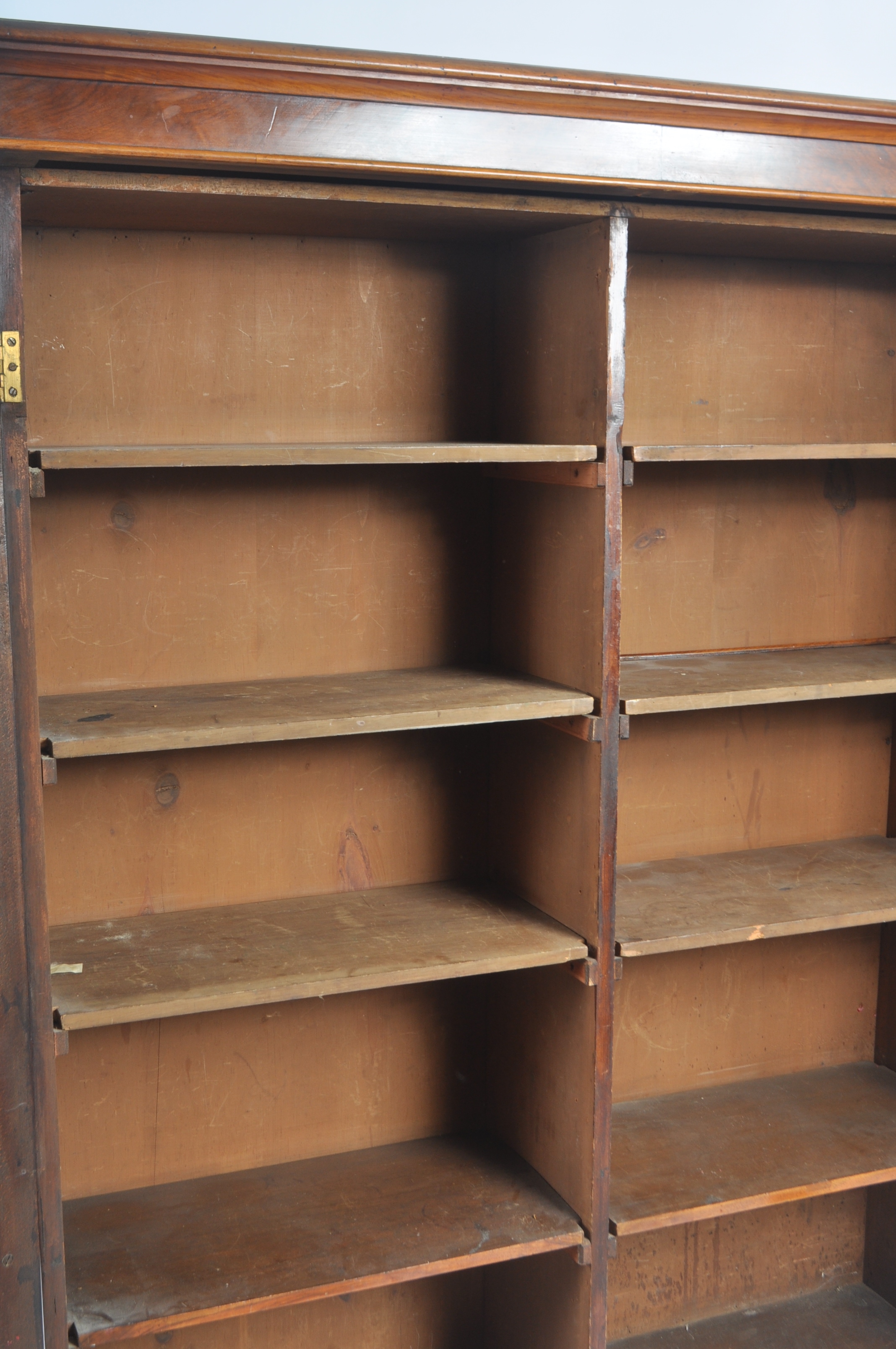 19TH CENTURY VICTORIAN WALNUT GLAZED BOOKCASE - Image 4 of 8