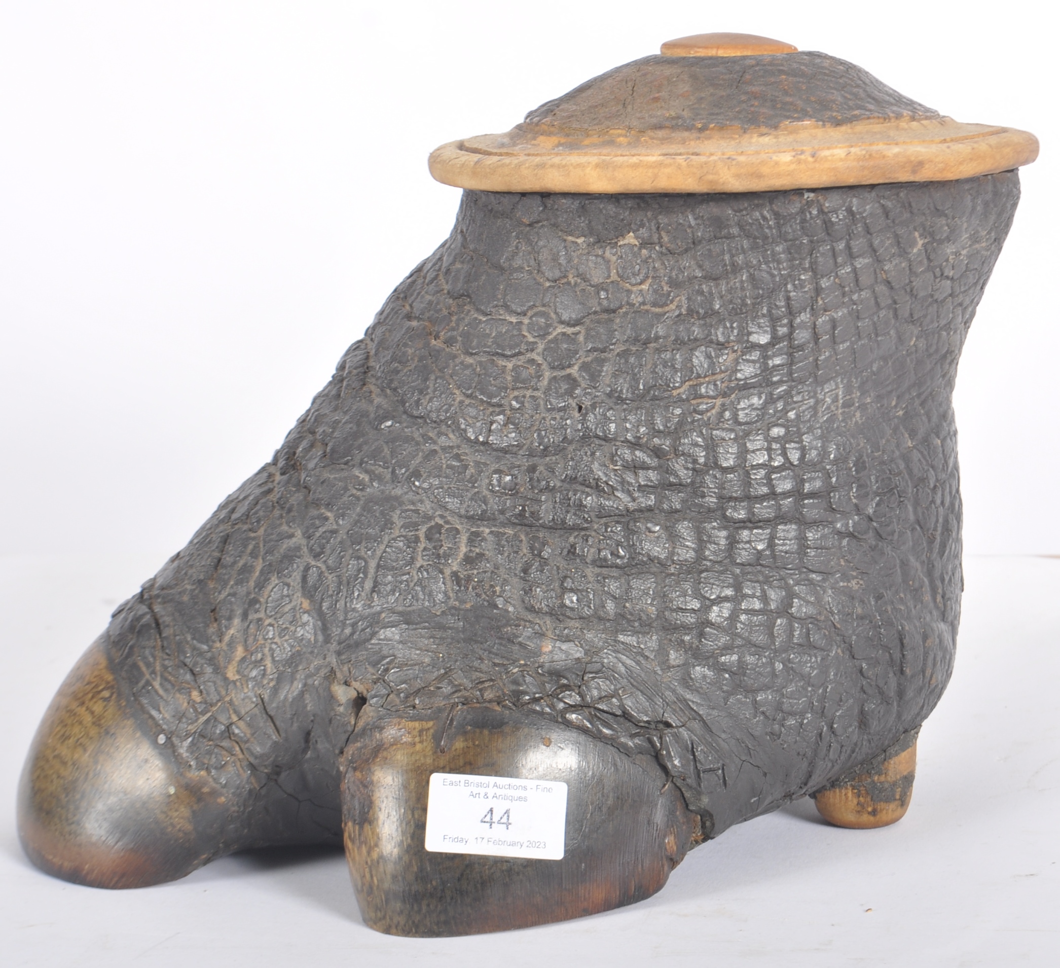 EARLY 20TH CENTURY RHINO FOOT LAMP BASE - Image 4 of 10