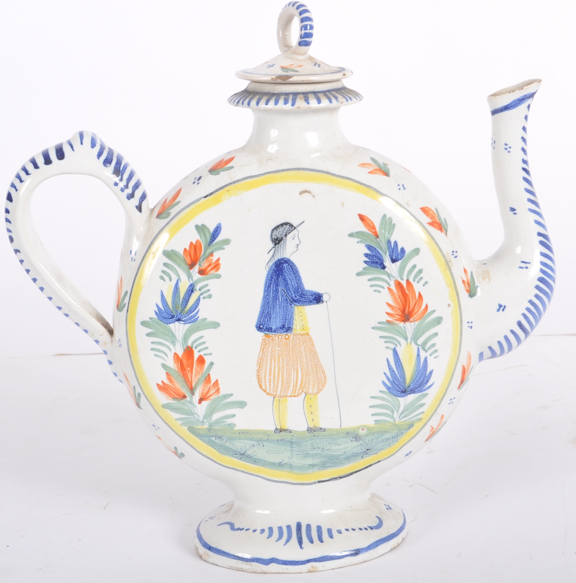 19TH CENTURY FRENCH FAIENCE TEAPOT - Image 7 of 13