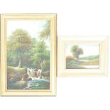 GEORGE HARRIS PAIR OF 19TH CENTURY OIL PAINTINGS