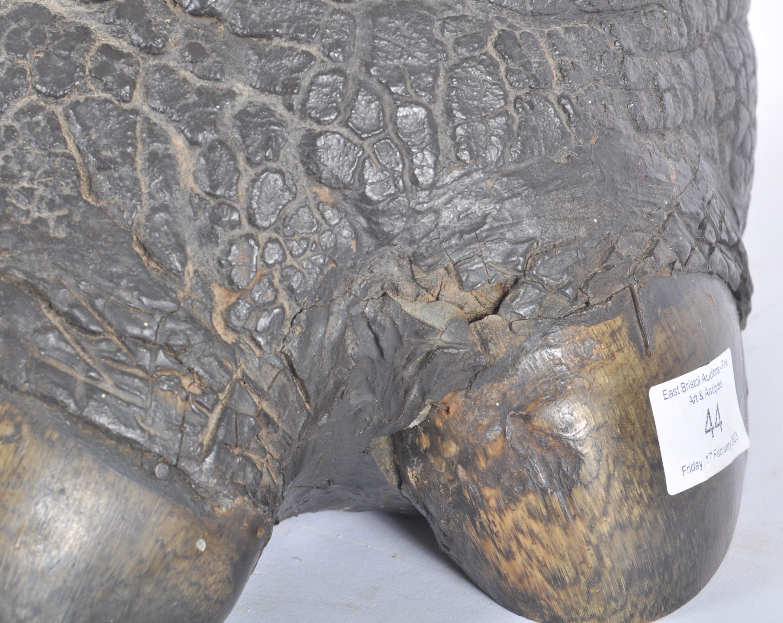 EARLY 20TH CENTURY RHINO FOOT LAMP BASE - Image 2 of 10