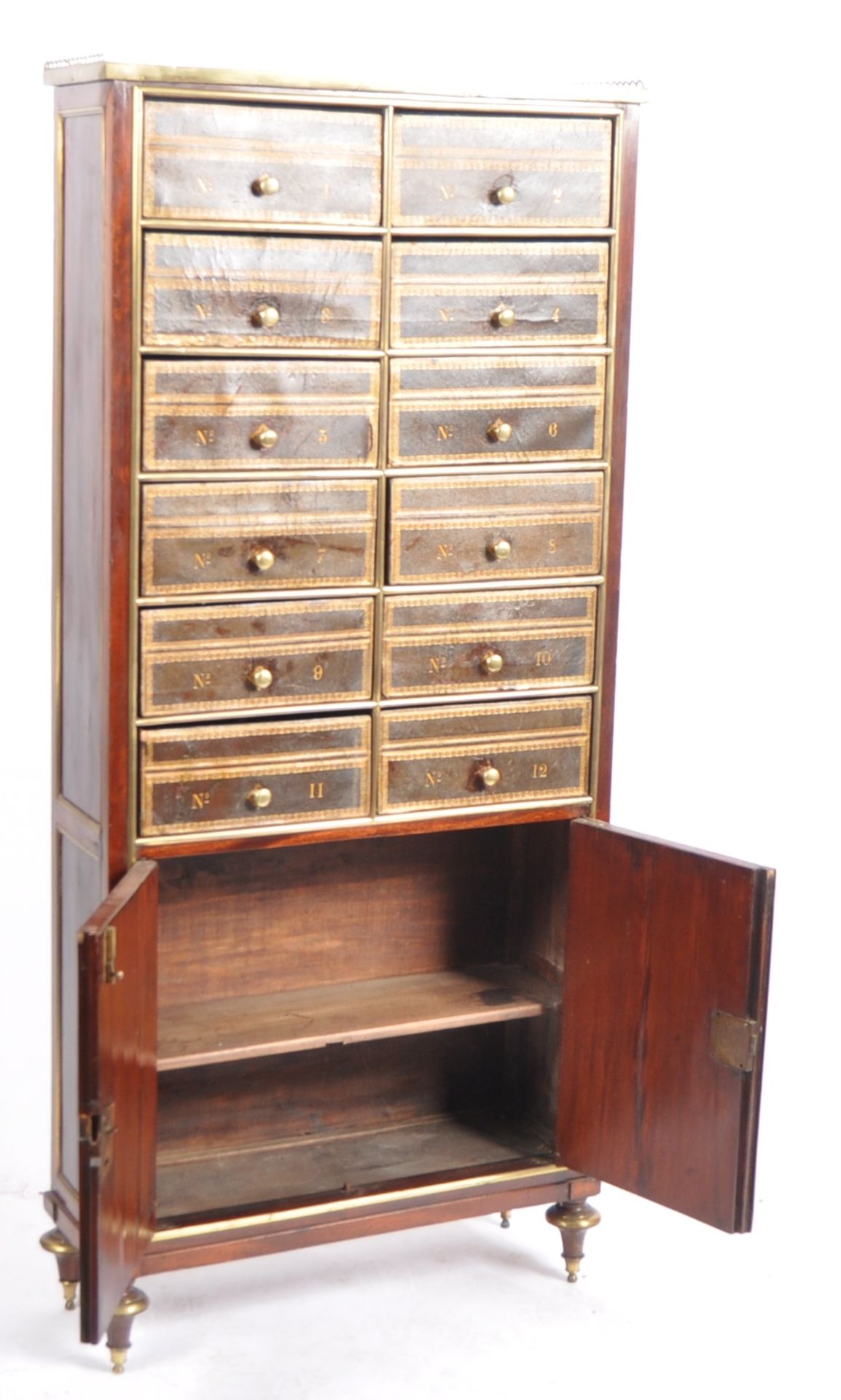 EARLY 20TH CENTURY FRENCH BARRISTERS LEATHER CABINET - Image 2 of 7